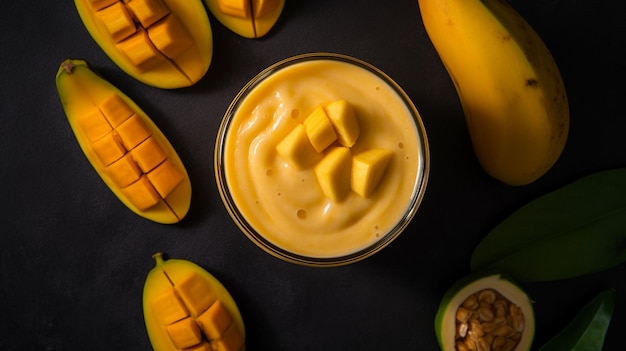 Фото Манго марвел - стакан, наполненный манго-блисом