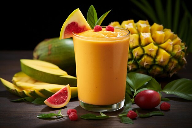 Mango shake fresh tropical fruit smoothies