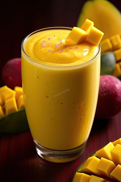 Mango shake fresh tropical fruit smoothies