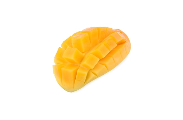 Mango slice isolated on white background