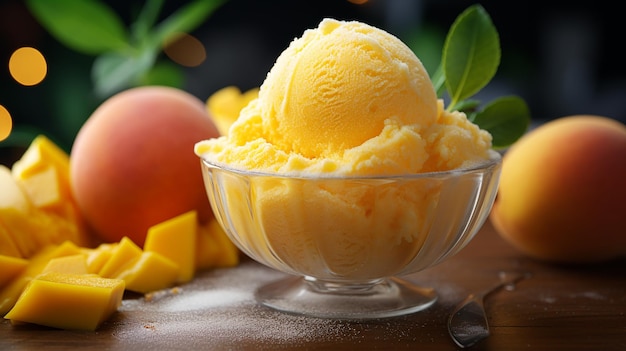 Mango sorbet