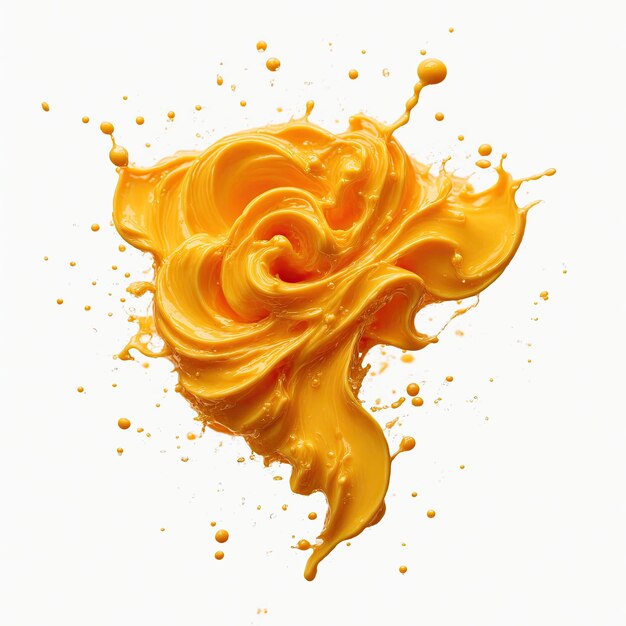 Mango Splash on white background