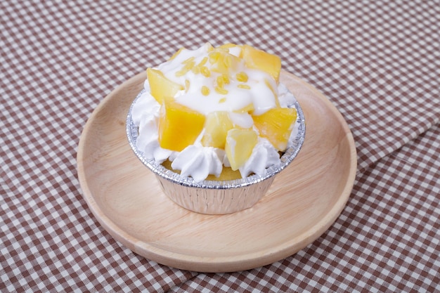 Mangocupcake met kokosmelk