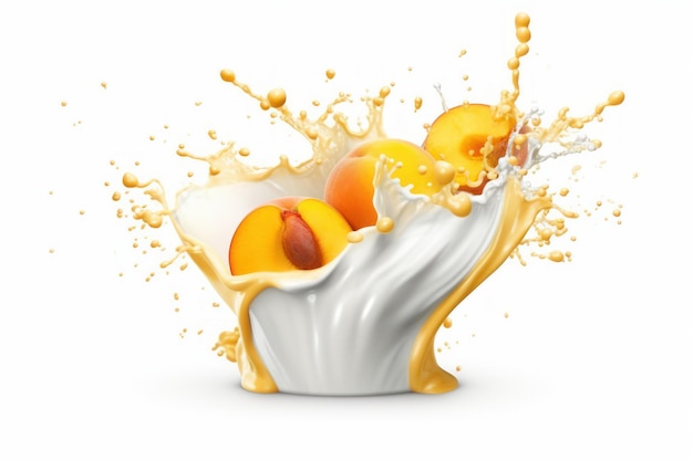 Mangoes in a splash of milk