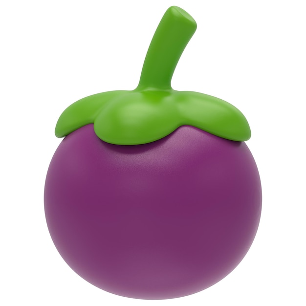 Photo mangosteen 3d icon