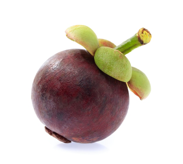 mangosteen fruit isolated on white background