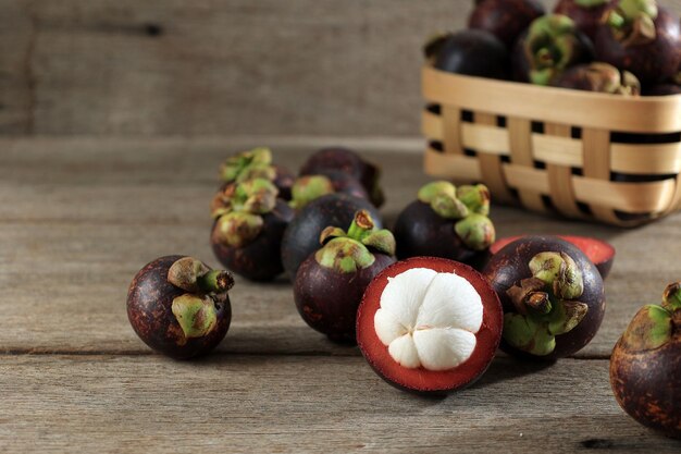 Photo mangosteen queen of fruit