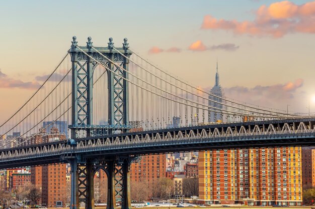 Manhattan-brug met de skyline van Manhattan