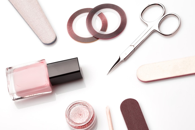 Manicure and pedicure tools isolated