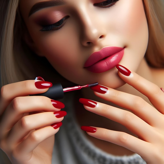 Foto rosso manicure