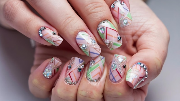 Manicures beautiful pattern on nails
