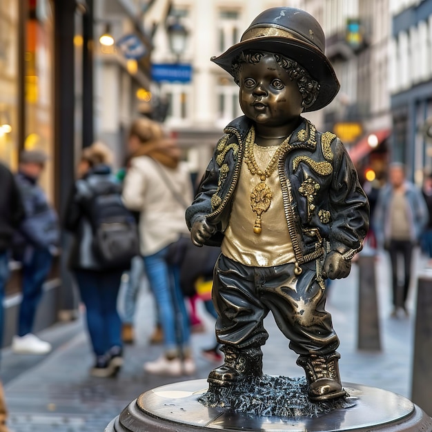 Manneken Pis dons a new costume the tiny figure a canvas of cultural celebration delighting passersby