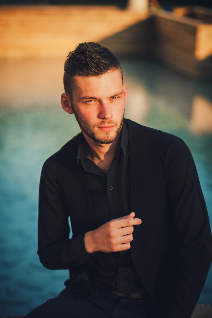 Foto mannelijk de manier mannelijk model van het portret