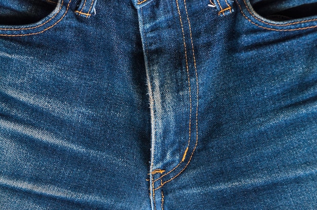 Foto mannelijke blauwe denimjeansopen zip front backgroundvintage kleur van vintage denim jeans
