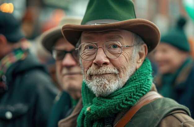 mannen met groene en bruine hoeden op een St. Patrick's Day feestje