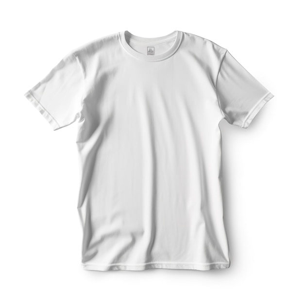 Mannen witte blanco T-shirt sjabloon geïsoleerd op witte achtergrond genereren ai