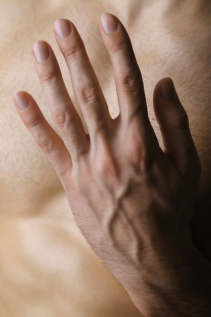 Mannenhand close-up