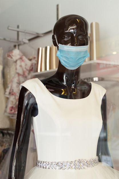 Photo mannequin with mask