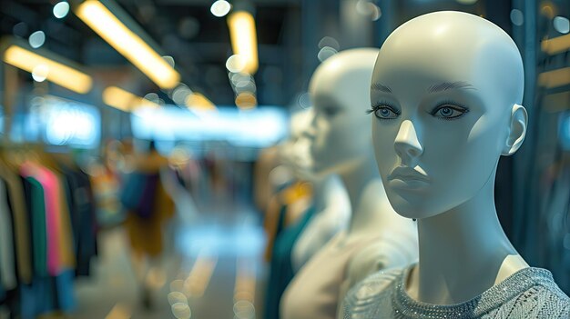 Mannequins in een modewinkel