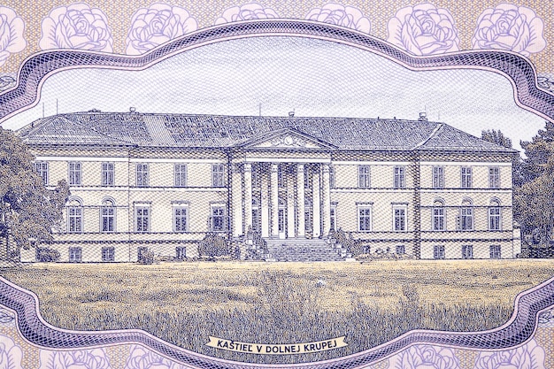 Manor house in Dolna Krupa from money