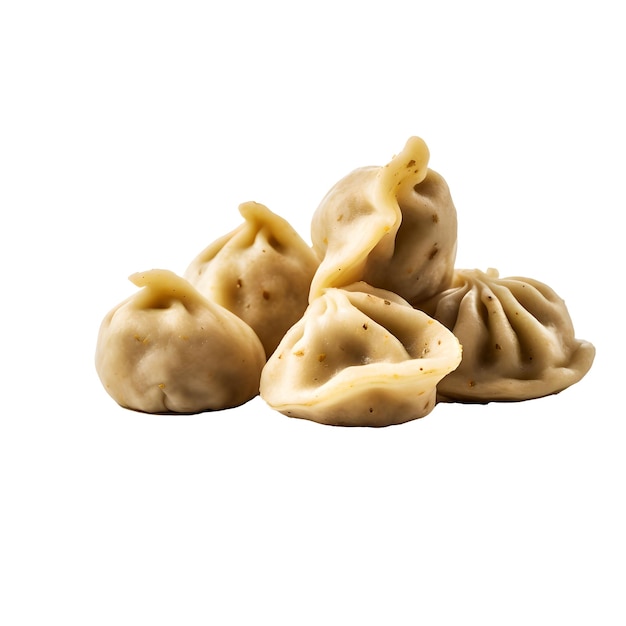 A Manti plump spiced dumplings isolate on white background