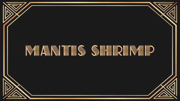 Photo mantis shrimp jazz gold text