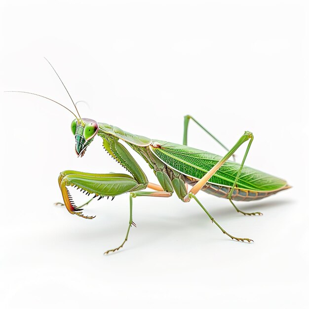 A mantis in white background Job ID 9c81a26d35e4426e82589be6c0d2e60c