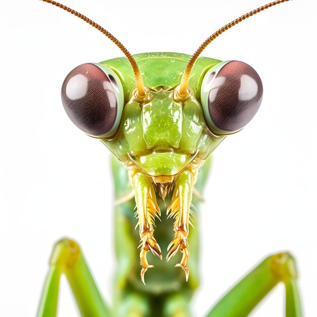 Mantis on white background