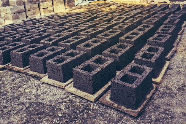 Manual Bricks in open and sunny places for Drying in Katni Madhya Pradesh India