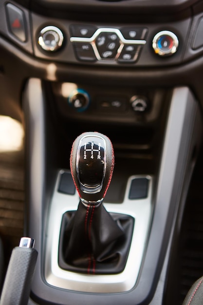 Photo manual gearbox in the car