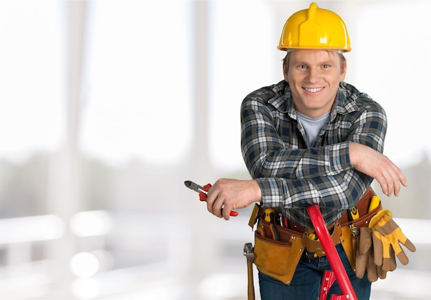 Manual worker construction worker construction building contractor isolated occupation men