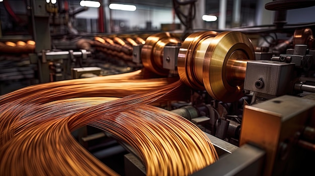 Photo manufacturing process of copper wires and cables