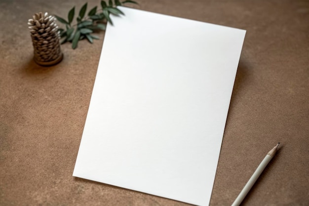 Photo manuscript paper background copy space mockup