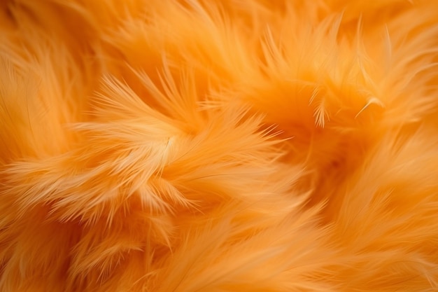 Photo many abstract orange fibers of feather