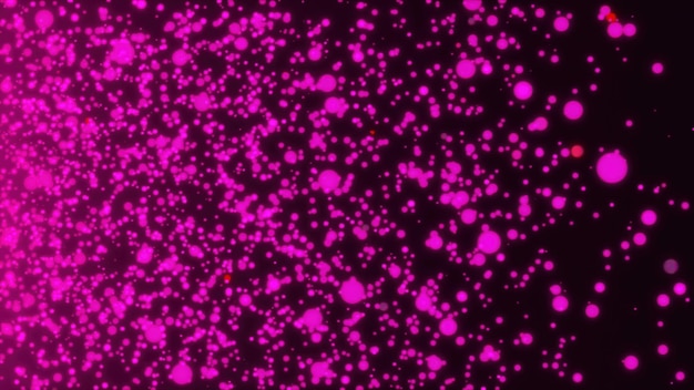 Many abstract small violet particles in space computer generated abstract background 3D rendering