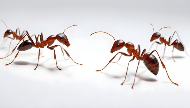 many ant white background