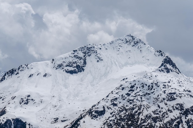 高山の多くの雪崩