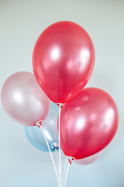 Many balloons on blue background