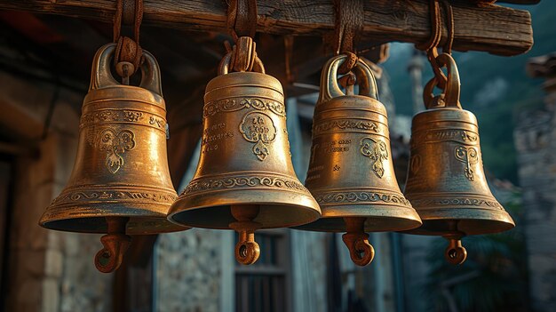 Many bells on the belfry realistic image natural style beautiful image ar 169 stylize 750 v 6 Job ID f8799f3938d74abb872ead109ecac425