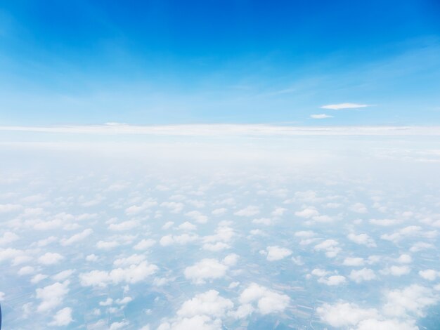 Many cloud with blue sky