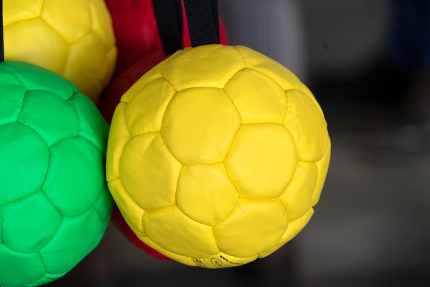 Many colors soccer balls dog toy