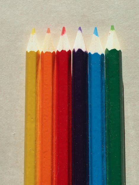 Photo many colour pencil