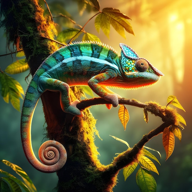 Many coloured chameleon