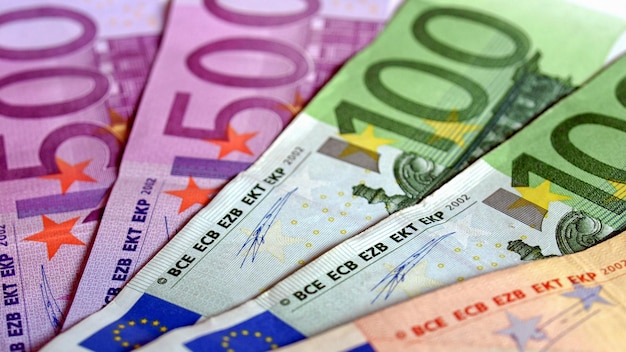 many euro banknotes useful as a background