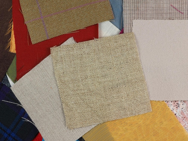 Many fabric samples