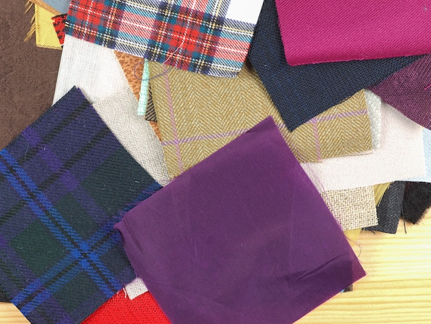 Many fabric samples