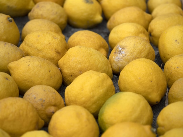 Many fresh italian lemons