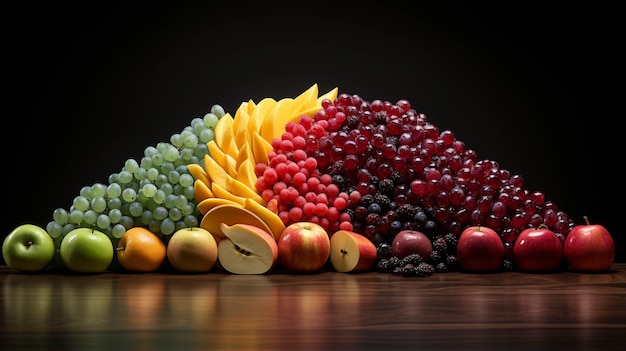 many fruits on the table High definition photography creative background wallpaper