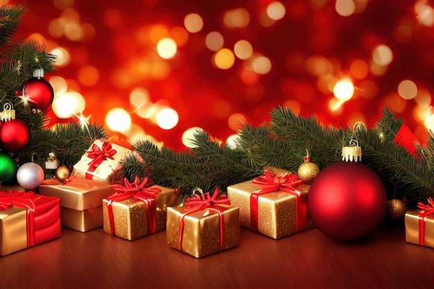 메리 크리스마스와 새해 2023 화려한 축하를 위한 많은 선물 상자