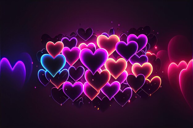 Many glowing hearts pink background for valentines day love\
heart neural network generated art digitally generated image not\
based on any actual scene or pattern